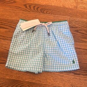 Ralph Lauren Blue and White Gingham Shorts 18 months